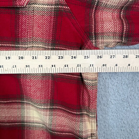 Orvis Big Bear Heavyweight Double Brushed Flannel Button Down Shirt Hand Warmer - Picture 12 of 15